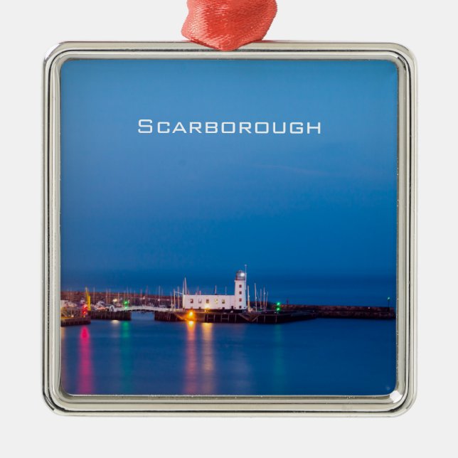 Scarborough Lighthouse Metal Tree Decoration (Front)