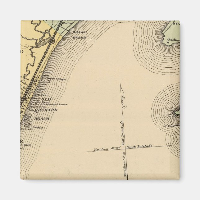 Scarborough, Old Orchard, Saco, Biddeford Magnet (Front)