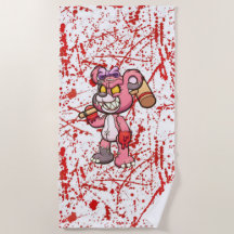 Scare Bear Beach Towel