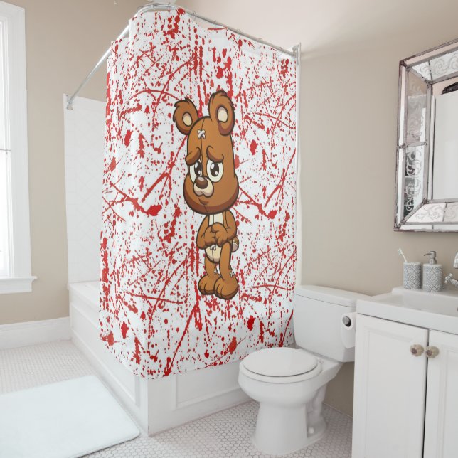Scare Bear Shower Curtain (In Situ)