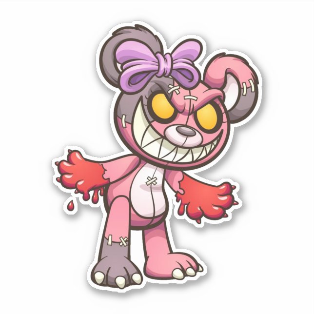 Scare Bear - Zombie Sticker (Front)