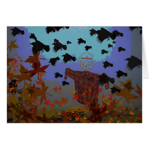 scarecrow and crows