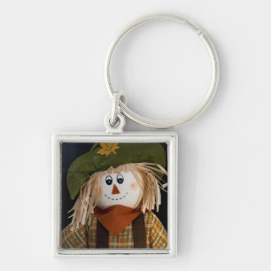 Scarecrow and Green Hat Metal Keychain