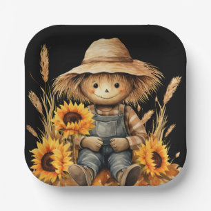 Scarecrow Apron Paper Plate