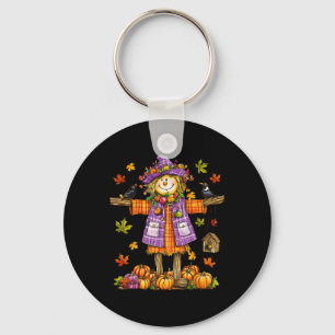 Scarecrow Autumn Fall Season Pumpkin Thanksgiving Key Ring
