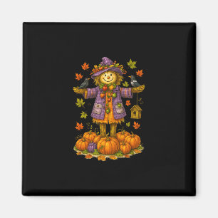 Scarecrow Autumn Harvest Fall Season Pumpkin Thank Magnet