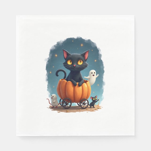 Scarecrow Cat Sentinel Napkin (Front)