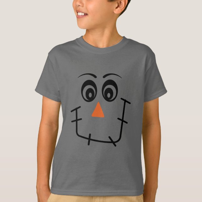 Scarecrow Face Fall Kids' T-Shirt (Front)