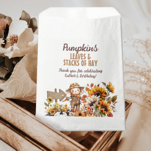 Scarecrow Fall Sunflower Birthday Favour Bags