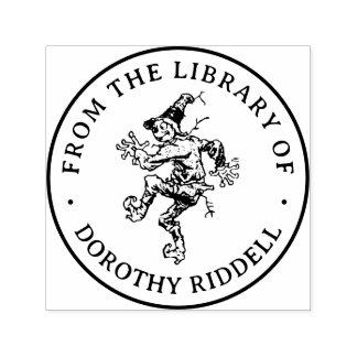 Scarecrow From the Library of Bookplate  Self-inking Stamp