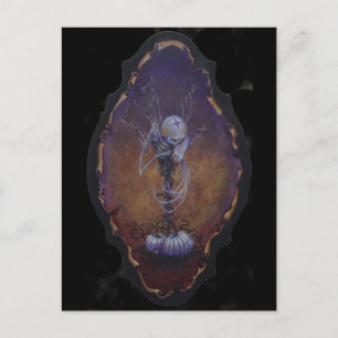 Scarecrow Guardian of the White Pumpkins Postcard