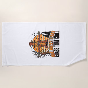 Scarecrow Halloween Shirt Vintage Engraving Harves Beach Towel