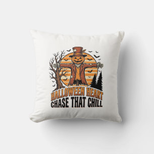 Scarecrow Halloween Shirt Vintage Engraving Harves Cushion