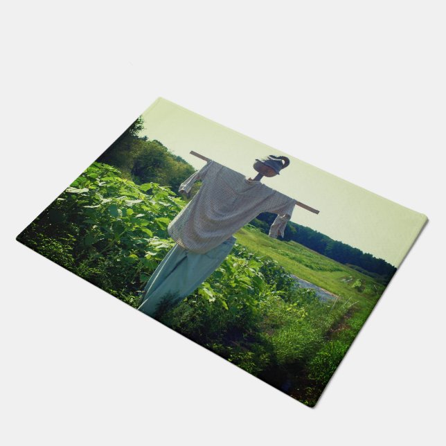 Scarecrow In Garden Field   Doormat (Angled)