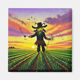 Scarecrow in vegetable fields 8 magnet