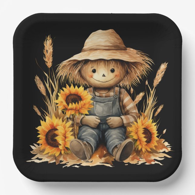 Scarecrow Paper Plate (Front)