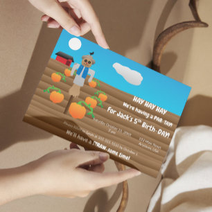 Scarecrow Party (landscape) Invitation