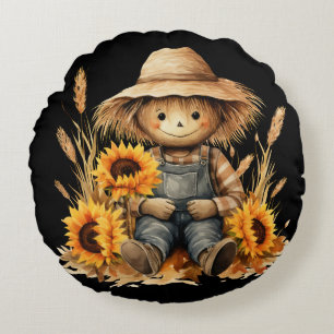 Scarecrow Round Cushion