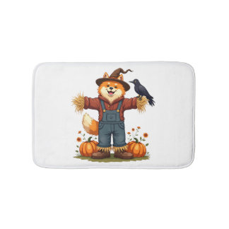 Scarecrow Samoyed Dog Bath Mat