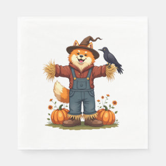 Scarecrow Samoyed Dog Napkin