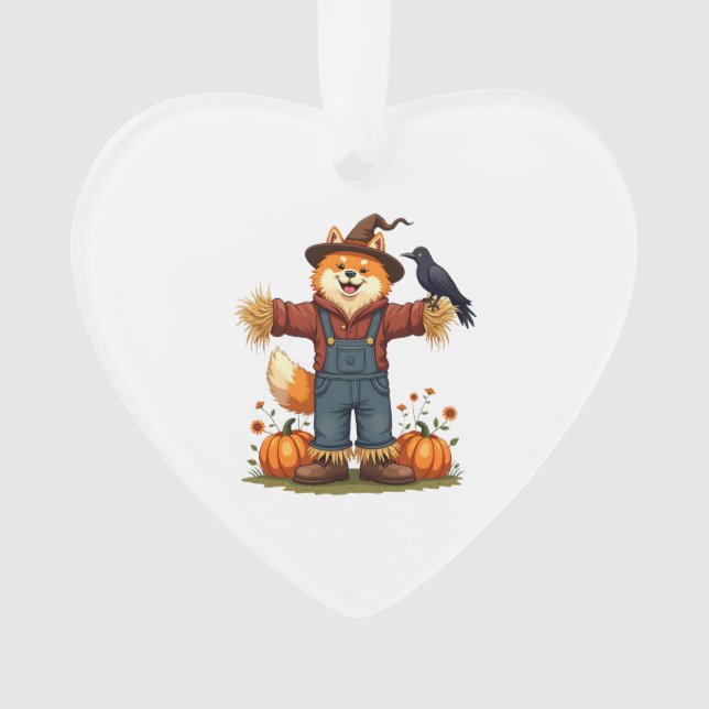 Scarecrow Samoyed Dog Ornament (Front)