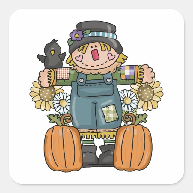 Scarecrow Square Sticker (Front)