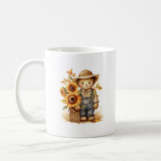 Scarecrow Sunflower Coffee Mug