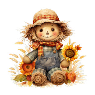 Scarecrow with Sunflower  Napkin