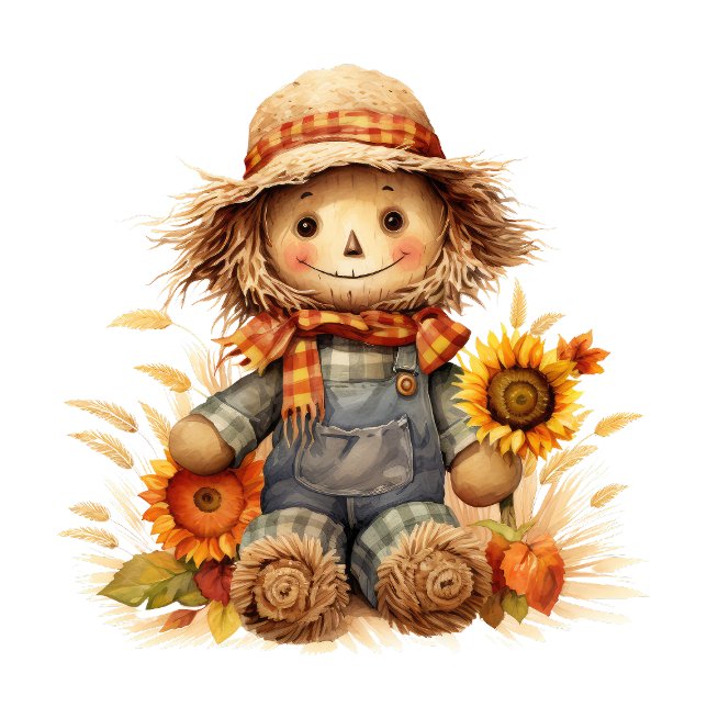 Scarecrow with Sunflower  Napkin (Creator Uploaded)