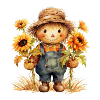 Scarecrow with Sunflower T-Shirt