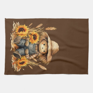 Scarecrow with Sunflower Tea Towel
