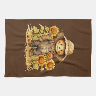 Scarecrow with Sunflower Tea Towel