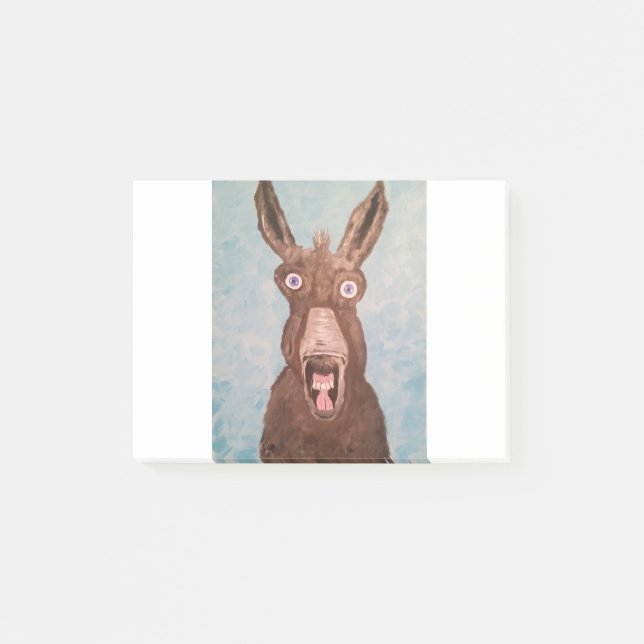 Scared donkey post-it notes (Front)