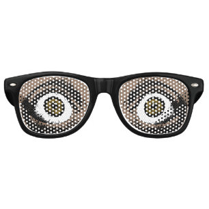 "Scared Eyes" Dark Skin and Eyes Customisable  Retro Sunglasses