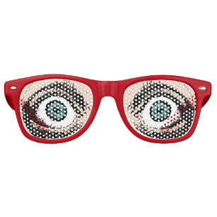 "Scared Eyes" Light Skin and Eyes Customisable  Retro Sunglasses