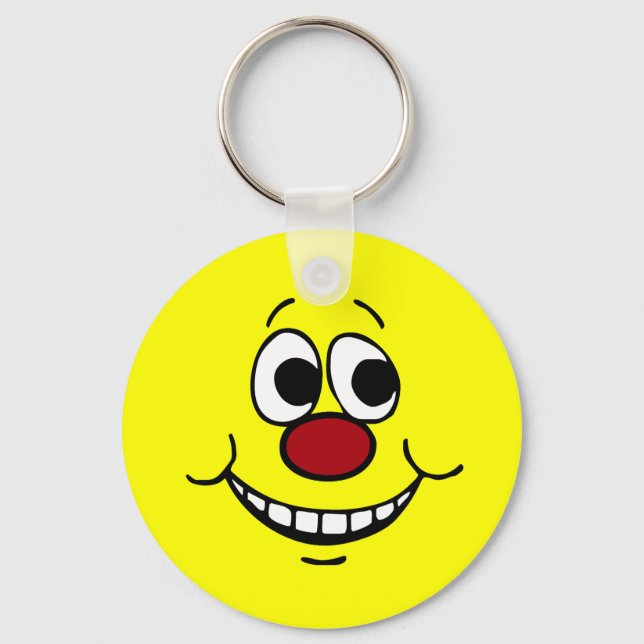 Scared Face Grumpey Key Ring (Front)