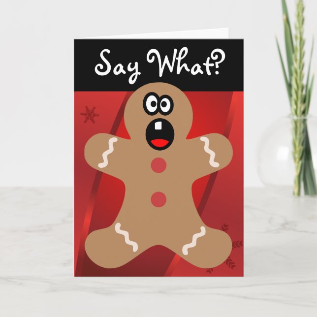 Scared Gingerbread Men the Best Christmas Guests Holiday Card (Front)