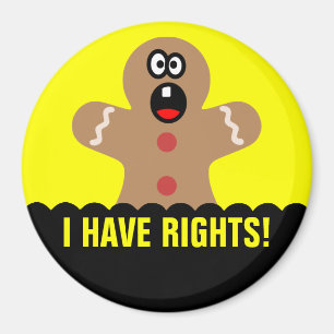 Scared Gingerbread Men the Best Christmas Guests Magnet