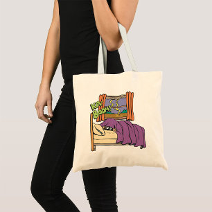 Scared Kid Hiding Under Blanket Tote Bag