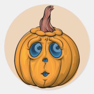 scared pumpkin stickers