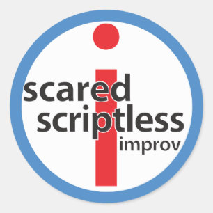 Scared Scriptless Round Logo Stamp Sticker