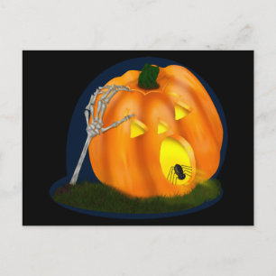 Scared Silly Pumpkin Postcard