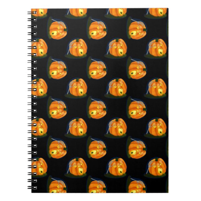 Scared Silly Pumpkin Spiral Notebook (Front)