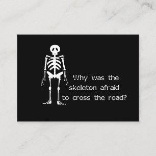 Scared Skeleton Enclosure Card
