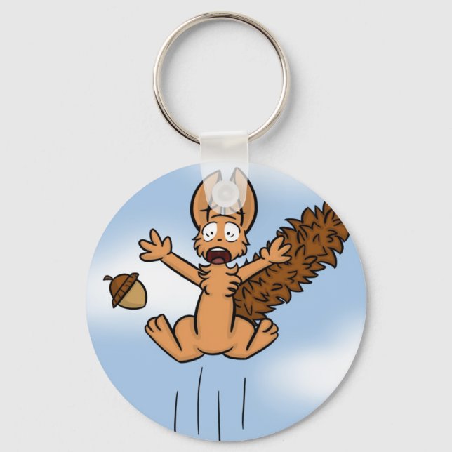 Scared Squirrel Keychain (Front)