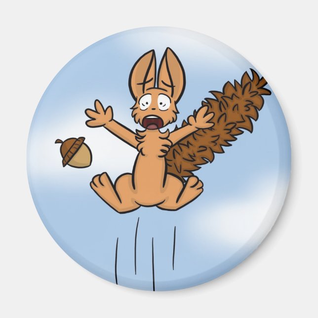 Scared Squirrel Magnet (Front)