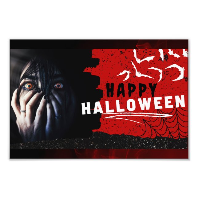 Scared Woman Halloween Horror POSTER (Front)