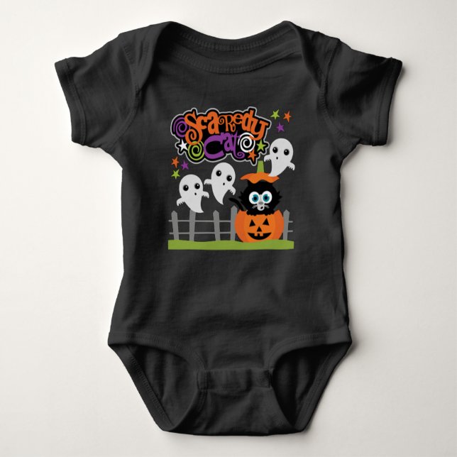 Scaredy Cat Baby Bodysuit (Front)