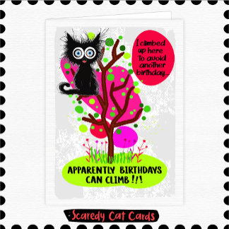 Scaredy Cat Birthday Card