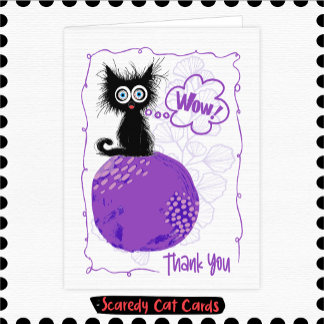 Scaredy Cat Thank You Card